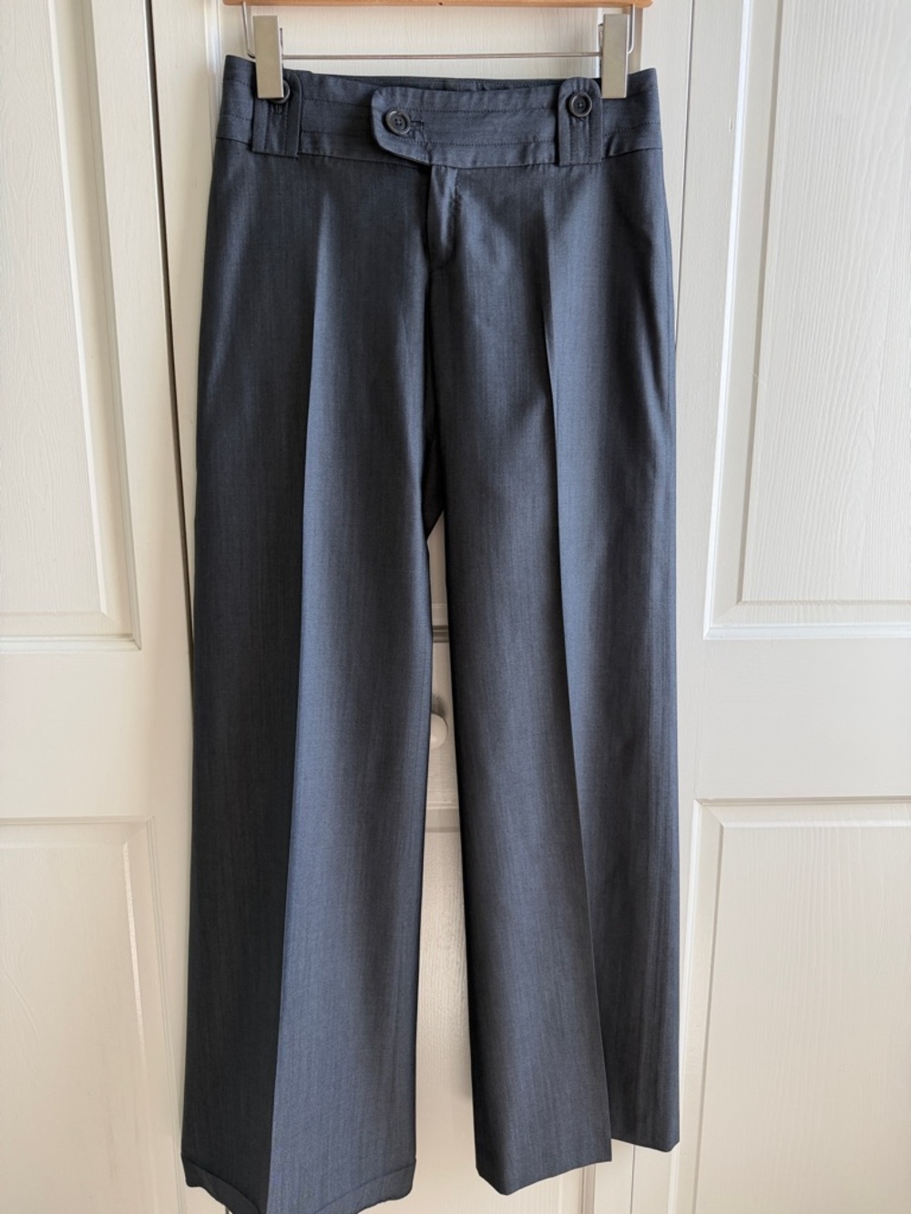 Banana Republic Charcoal Wide-Leg Dress Pants